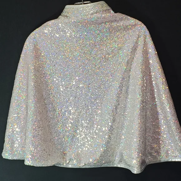 Great Pretenders Reversible Cape Halloween Costume Dress Up Sz 4-6Y Pink Sequin - Picture 3 of 12